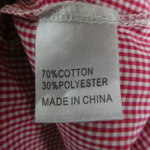 SEEK The Label Red White Checkered V Neck Crossover 1/2 Sleeve Romper Gingham Md - Picture 9 of 10